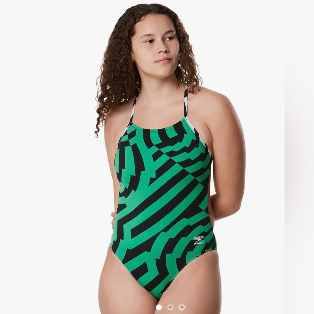 Speedo Womens Vortex Maze One Back One Piece Swimsuit